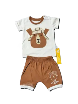 قیمت و خرید تیشرت و شلوارک گوزن کلاهدار مهتا کد 1502 - سیسمونی آقابزرگ