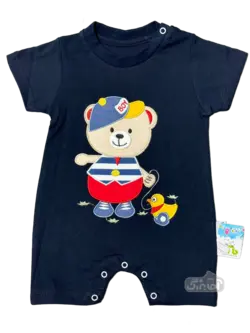 قیمت و خرید رامپرز خرس و جوجه سرمه ای مهتا کد 1532 - سیسمونی آقابزرگ