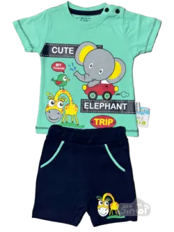 قیمت و خرید تیشرت شلوارک فیل وزرافه مهتا کد 1507 - سیسمونی آقابزرگ