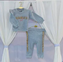 قیمت و خرید بلوز شلوار طوسی MAMA'S پلنگی بی بی وان - سیسمونی آقابزرگ