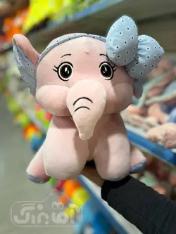 قیمت و خرید عروسک پولیشی فیل پاپیون به سر 30 سانت - سیسمونی آقابزرگ