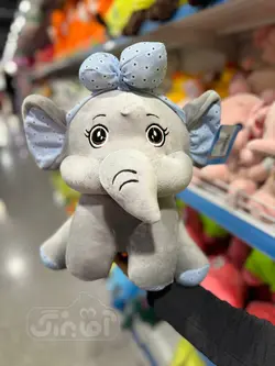 قیمت و خرید عروسک پولیشی فیل پاپیون به سر 30 سانت - سیسمونی آقابزرگ