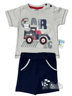 قیمت و خرید بلوز شورت ماشین طوسی مهتا کد 1522 - سیسمونی آقابزرگ