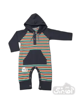 قیمت و خرید سرهمی قواره دار کلاه دار بی بی وان راه راه - سیسمونی آقابزرگ