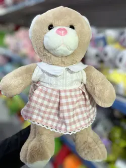 قیمت و خرید عروسک پولیشی خرس دختر پسر لباس دار 35 سانت - سیسمونی آقابزرگ