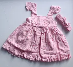 قیمت و خرید سارافون و هد گل دار صورتی باروک کد 914 - سیسمونی آقابزرگ