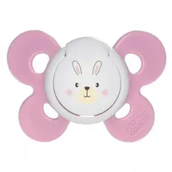 قیمت و خرید پستانک پروانه ای چیکو اورجینال 0-6 ماه خرگوش صورتی - سیسمونی آقابزرگ