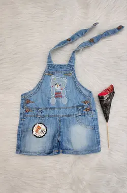 قیمت و خرید پیشبندی لی کوتاه بهار طرح خرس و عینک کد 4089 - سیسمونی آقابزرگ