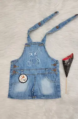 قیمت و خرید پیشبندی لی کوتاه بهار طرح خرس چشم ضبدری کد 4088 - سیسمونی آقابزرگ