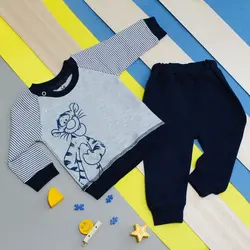 قیمت و خرید بلوز شلوار طوسی تیگر بی بی وان کد 220 - سیسمونی آقابزرگ