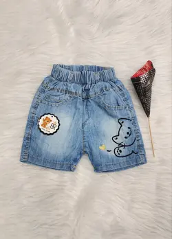 قیمت و خرید شلوارک لی بهار طرح گربه و قلب طلایی - سیسمونی آقابزرگ