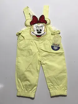 قیمت و خرید پیشبندی کتان گل ایران طرح میکی موس زرد - سیسمونی آقابزرگ