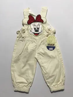 قیمت و خرید پیشبندی کتان گل ایران طرح میکی موس شیری - سیسمونی آقابزرگ