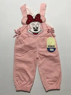 قیمت و خرید پیشبندی کتان گل ایران طرح میکی موس صورتی - سیسمونی آقابزرگ