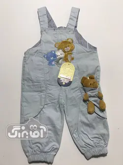 قیمت و خرید پیشبندی عروسکی کتان گل ایران کد 659 آبی روشن - سیسمونی آقابزرگ