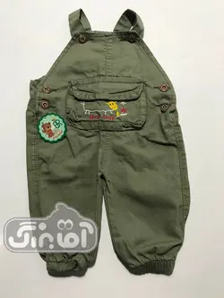 قیمت و خرید پیشبندی کتان بهار طرح گوسفند سبز - سیسمونی آقابزرگ