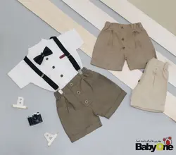 قیمت و خرید دو تیکه بلوز شورت لینن بی بی وان سبز - سیسمونی آقابزرگ