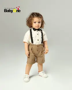 قیمت و خرید دو تیکه بلوز شورت لینن بی بی وان سبز - سیسمونی آقابزرگ