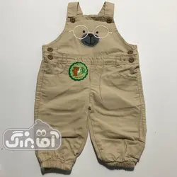 قیمت و خرید پیشبندی کتان بهار طرح خرس عینکی کرم - سیسمونی آقابزرگ