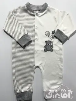 قیمت و خرید سرهمی کاراکو مدل خرس و بادکنک طوسی - سیسمونی آقابزرگ