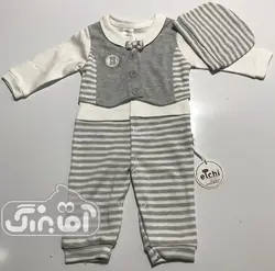 قیمت و خرید سرهمی راه راه الچی کد 135 طوسی - سیسمونی آقابزرگ