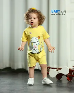 قیمت و خرید رامپرز بی بی لایف زرد طرح خرگوش و گل - سیسمونی آقابزرگ