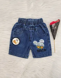 قیمت و خرید شلوارک لی بهار طرح میکی و استیکر نارنجی - سیسمونی آقابزرگ