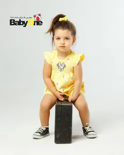 قیمت و خرید بلوز شورت چیندار بی بی وان میکی موس زرد - سیسمونی آقابزرگ