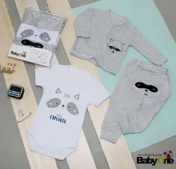 قیمت و خرید سه تیکه راکون طوسی بی بی وان - سیسمونی آقابزرگ