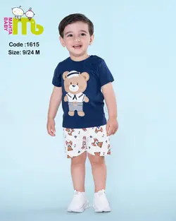 قیمت و خرید بلوز شورت خرس ملوان 1615 مهتا - سیسمونی آقابزرگ