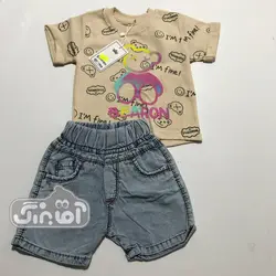 قیمت و خرید بلوز و شورت گل ایران طرح تدی رنگی کد 707 - سیسمونی آقابزرگ