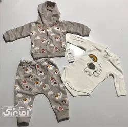 قیمت و خرید سه تیکه سوئیشرت شلوار 738 پوشانک طرح رنگین کمان - سیسمونی آقابزرگ