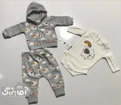 قیمت و خرید سه تیکه سوئیشرت شلوار 738 پوشانک طرح رنگین کمان - سیسمونی آقابزرگ