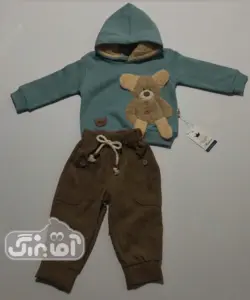 قیمت و خرید هودی شلوار 630 پوشانک طرح خرس برجسته - سیسمونی آقابزرگ