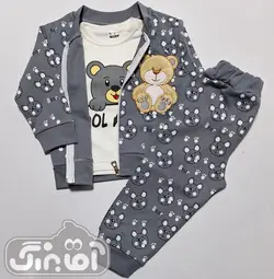 قیمت و خرید سه تیکه 574 نی نی ناز طرح خرس نشسته - سیسمونی آقابزرگ