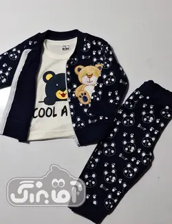 قیمت و خرید سه تیکه 574 نی نی ناز طرح خرس نشسته - سیسمونی آقابزرگ