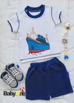 قیمت و خرید بلوز شورت بی بی وان طرح کشتی - سیسمونی آقابزرگ