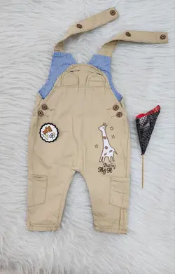 قیمت و خرید پیشبندی کتان بهار دو جیب طرح زرافه - سیسمونی آقابزرگ