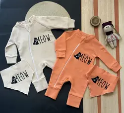 قیمت و خرید سرهمی زیپی بی بی وان طرح گربه meow - سیسمونی آقابزرگ