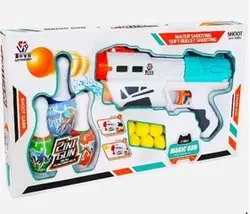 قیمت و خرید اسباب بازی تفنگ آبپاش و تیر ابری همراه با بولینگ - سیسمونی آقابزرگ