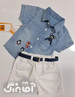 قیمت و خرید پیراهن شلوارک 1-2 لونامی جین عروسکی - سیسمونی آقابزرگ