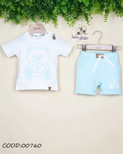 قیمت و خرید تیشرت شلوارک 760 آی نور چاپ برجسته خرس - سیسمونی آقابزرگ