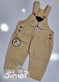 قیمت و خرید پیشبندی کتان بهار طرح سگ کد 4150 - سیسمونی آقابزرگ