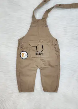 قیمت و خرید پیشبندی کتان بهار طرح لبخند ilove - سیسمونی آقابزرگ