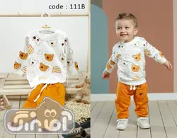 قیمت و خرید بلوز و شلوار الچی صورت خرسی و ستاره - سیسمونی آقابزرگ