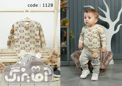 قیمت و خرید بلوز و شلوار الچی خرس پاپیون دار کد 111 - سیسمونی آقابزرگ