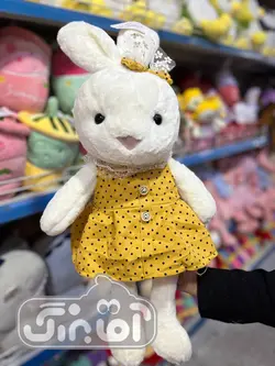 قیمت و خرید عروسک پولیشی خرگوش لباس دار 60 س 110/73 - سیسمونی آقابزرگ