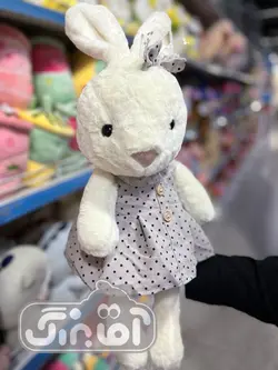 قیمت و خرید عروسک پولیشی خرگوش لباس دار 60 س 110/73 - سیسمونی آقابزرگ