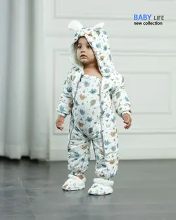 قیمت و خرید کاپشن سرهمی شمعی 1010/1011 طرح فیل و رنگین کمان - سیسمونی آقابزرگ