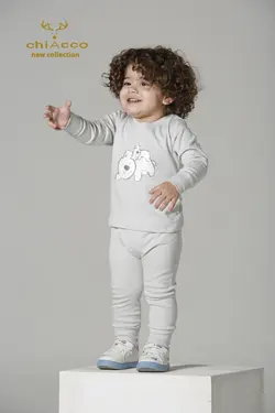 قیمت و خرید بلوز و شلوار چیاکو طرح کوالا طوسی - سیسمونی آقابزرگ